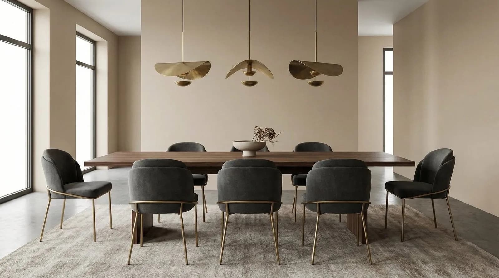 Dining table and chairs